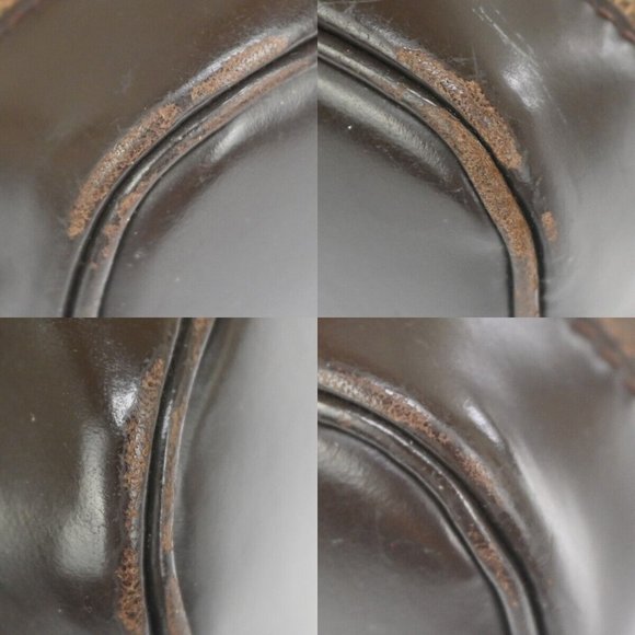 LOUIS VUITTON Logo Soho Backpack Bag Damier Ebene Leather Brown - Picture 4 of 16